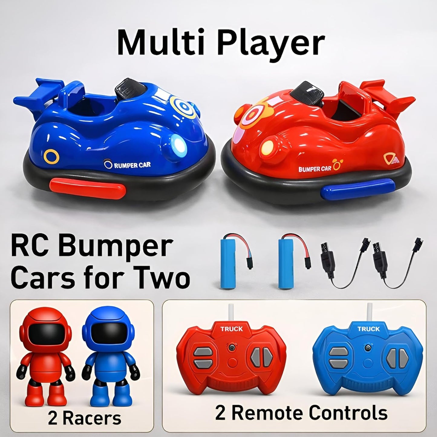 Remote Control Bumper Cars Pack of 2 for Kid