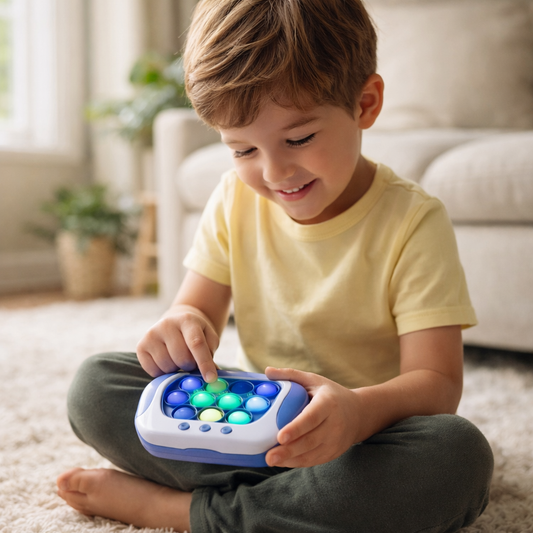 Quick Push Pop-It Game Console – 999 Level Light & Sound Memory Game