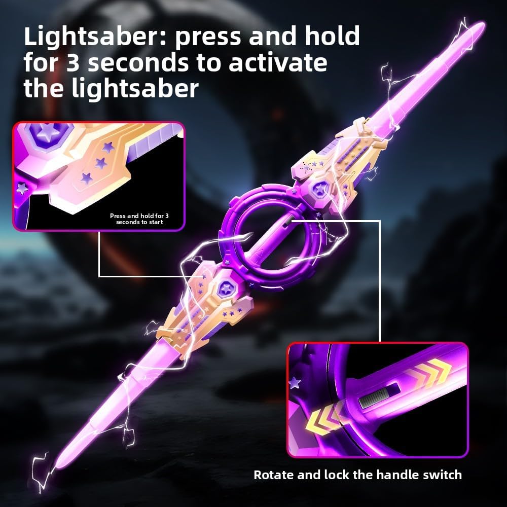 Fire Spiral Double-Edged LED Lightsaber Toy