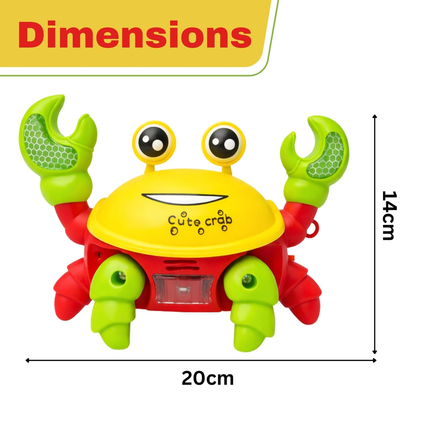 Interactive Crawling Crab Toy for Kids with Music & LED Lights