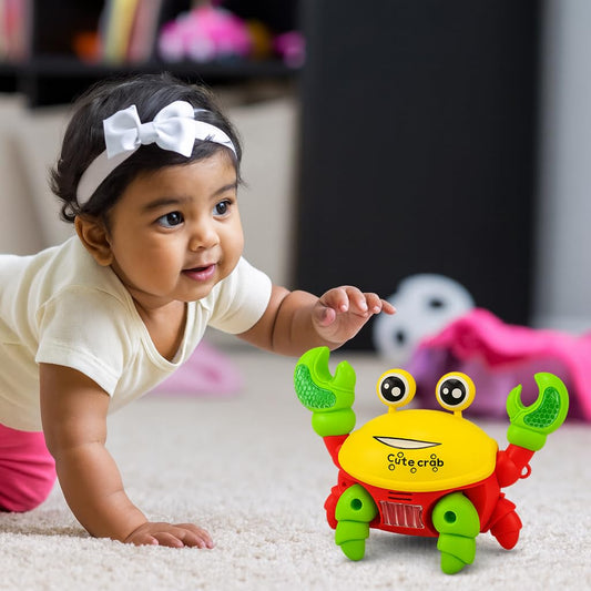 Interactive Crawling Crab Toy for Kids with Music & LED Lights