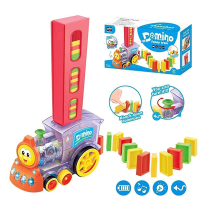 Automatic Train Toy for Kids with 40 Colorful Blocks