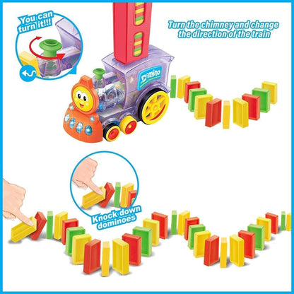 Automatic Train Toy for Kids with 40 Colorful Blocks