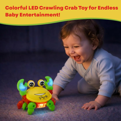 Interactive Crawling Crab Toy for Kids with Music & LED Lights