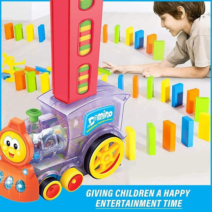 Automatic Train Toy for Kids with 40 Colorful Blocks