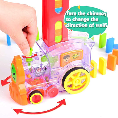 Automatic Train Toy for Kids with 40 Colorful Blocks