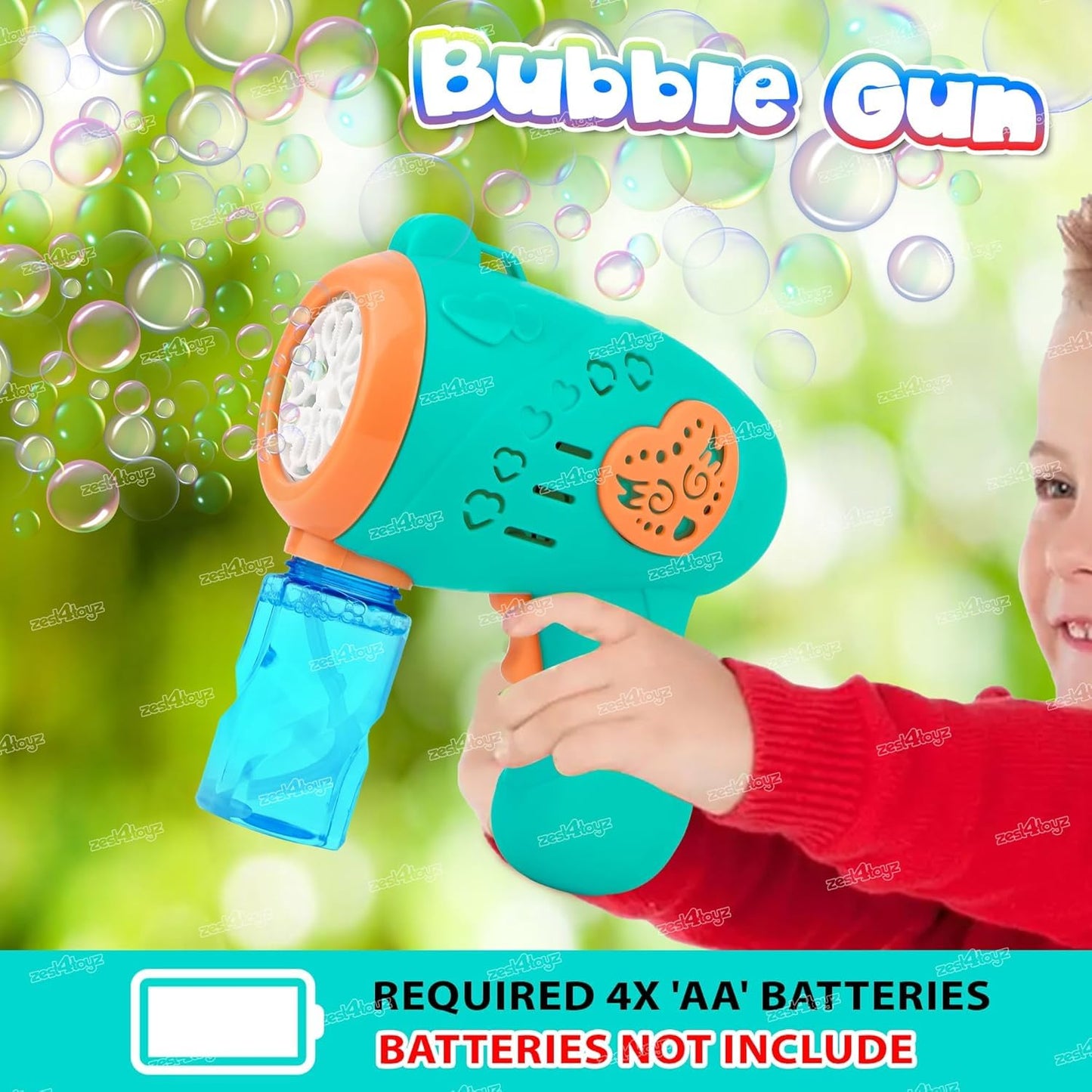 Automatic Bubble Gun Machine for Kids with Lights & Music