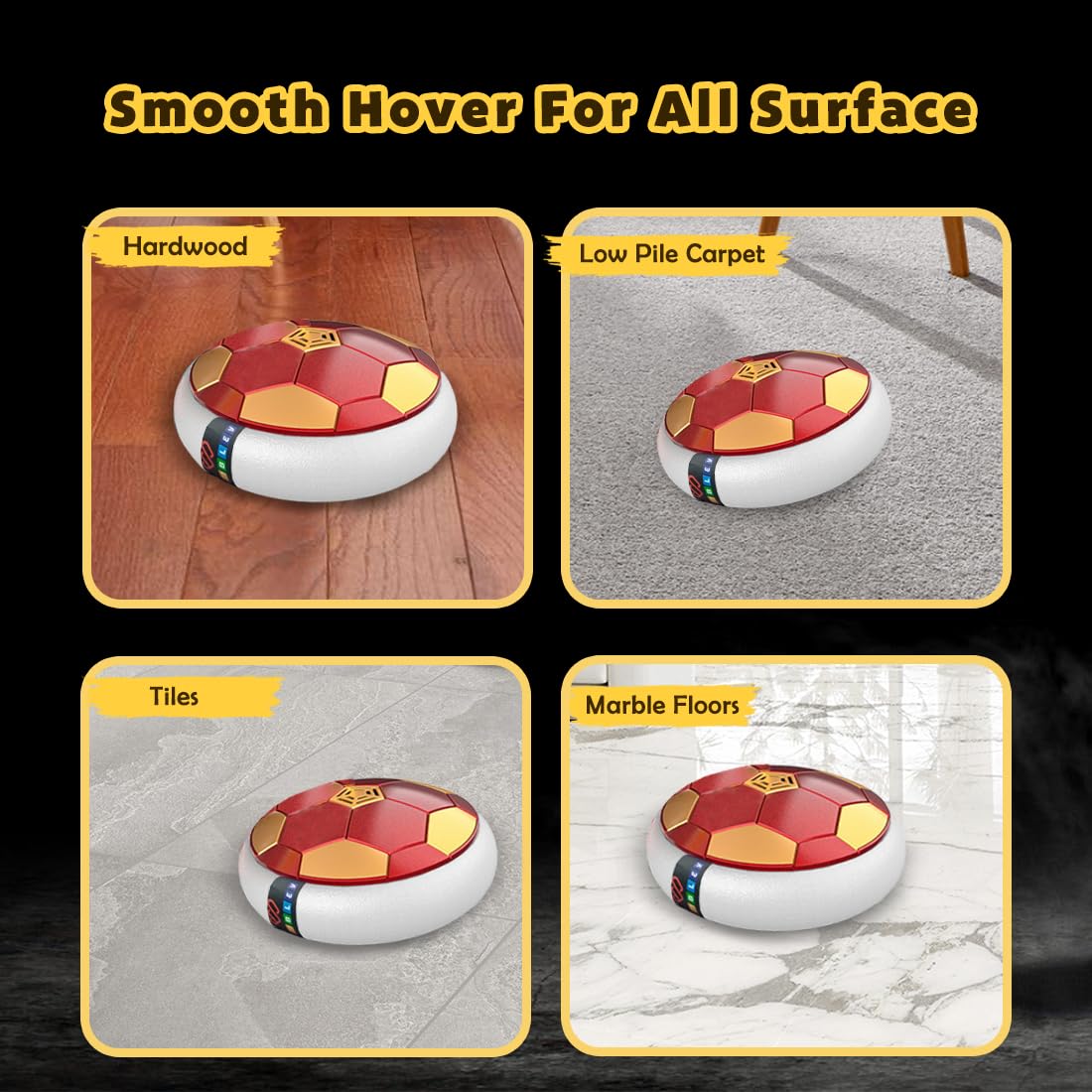 Rechargeable Hover Soccer Ball for Kids with LED Lights