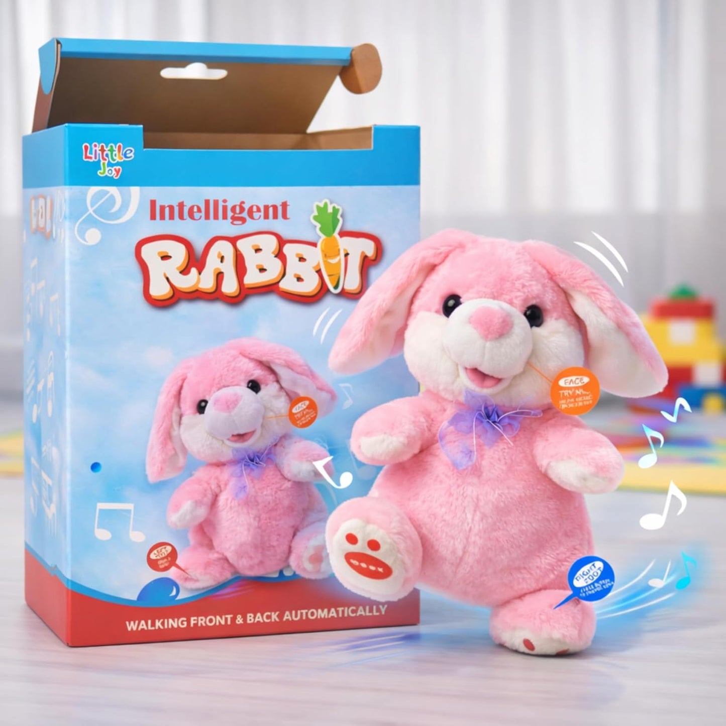 Interactive Walking & Talking Rabbit Plush Toy for Kids