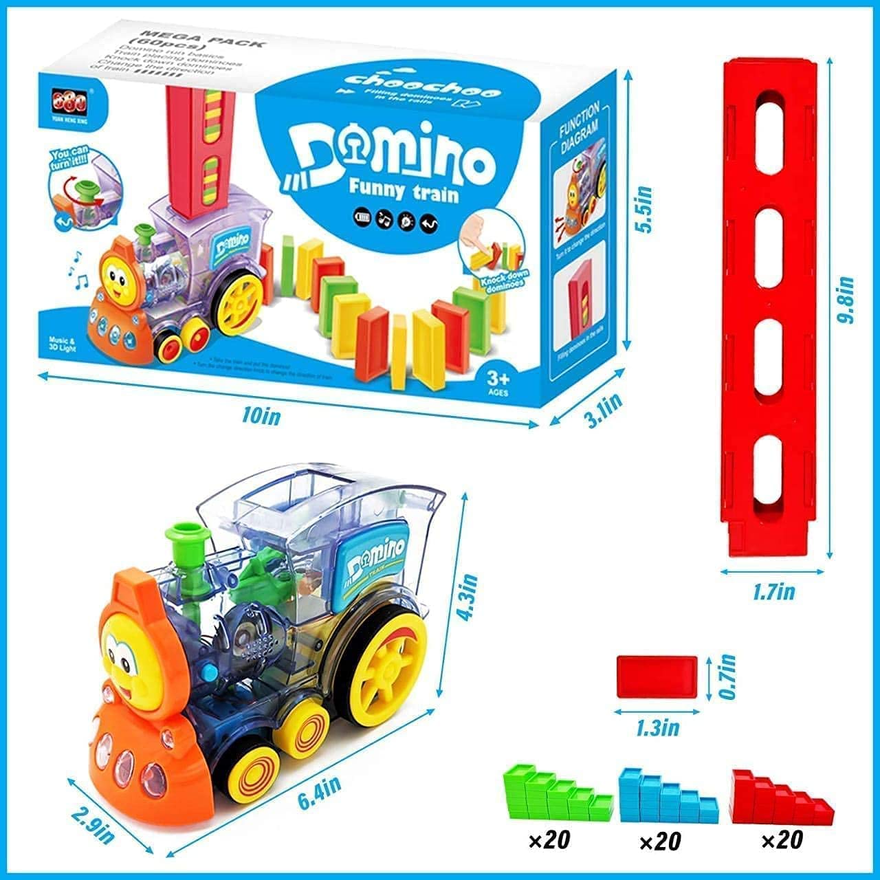 Automatic Train Toy for Kids with 40 Colorful Blocks