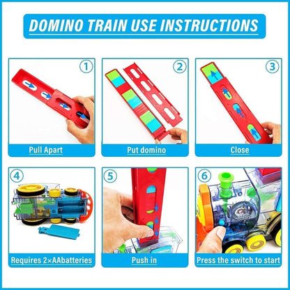 Automatic Train Toy for Kids with 40 Colorful Blocks