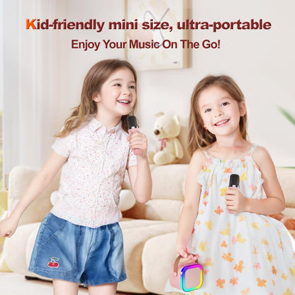 Rechargeable Karaoke Microphone with Bluetooth Speaker & LED Lights