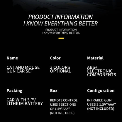 3-in-1 Infrared Battle RC Car Toy with Dual Remote & Shooter Gun