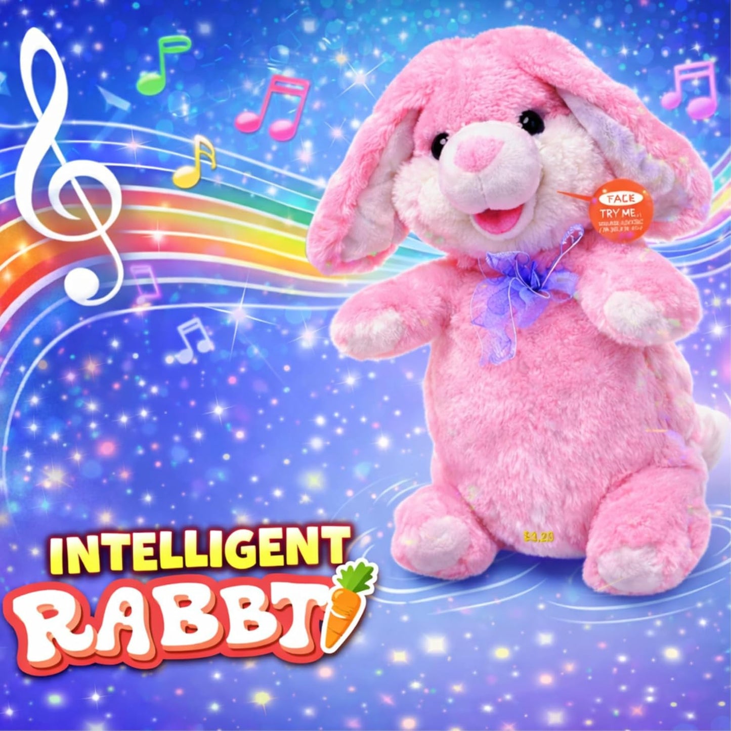 Interactive Walking & Talking Rabbit Plush Toy for Kids