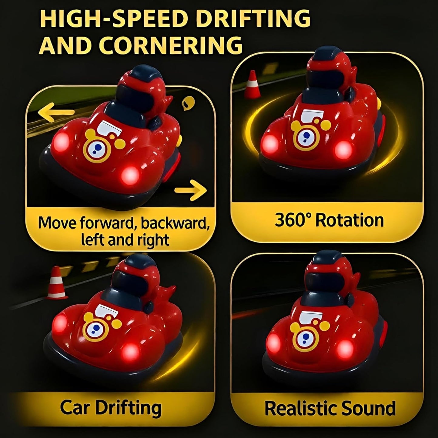 Remote Control Bumper Cars Pack of 2 for Kid