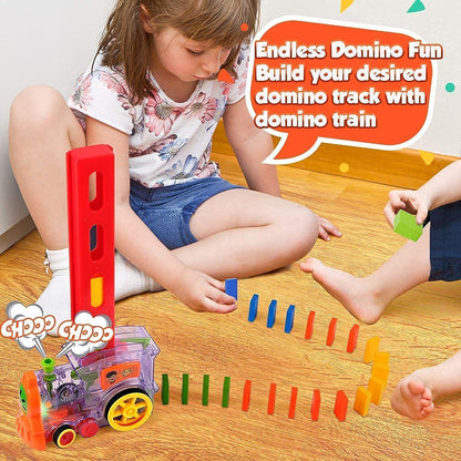 Automatic Train Toy for Kids with 40 Colorful Blocks