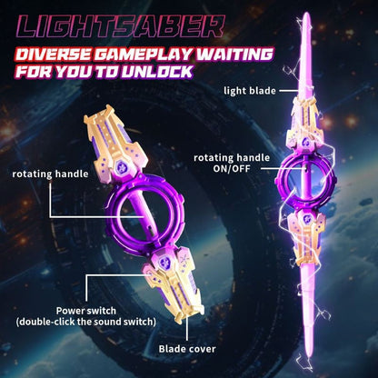Fire Spiral Double-Edged LED Lightsaber Toy