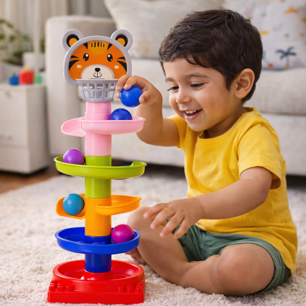 Roll Ball Tower Toddler Toy