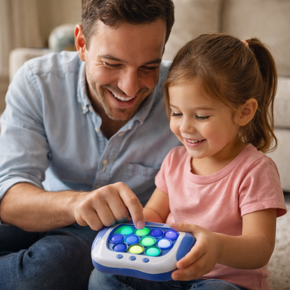 Quick Push Pop-It Game Console – 999 Level Light & Sound Memory Game