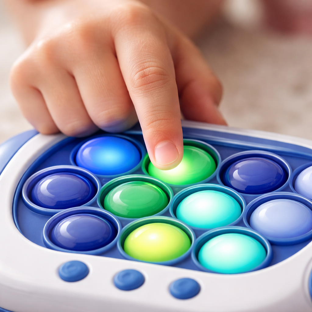 Quick Push Pop-It Game Console – 999 Level Light & Sound Memory Game