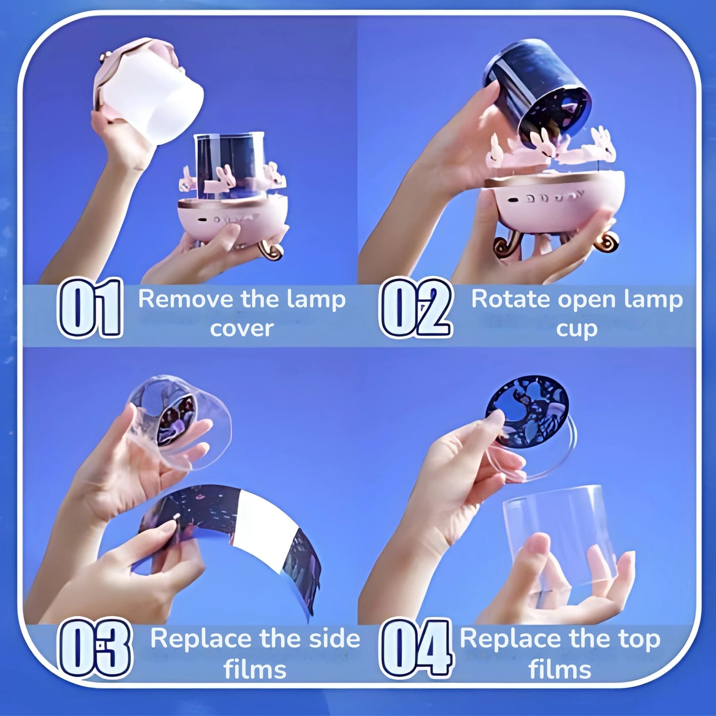 Bunny Carousel Night Light Star Projector for Kids