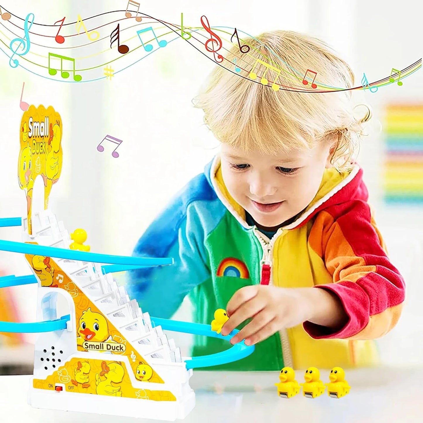 Small Duck Escalator Toy with Music & Lights