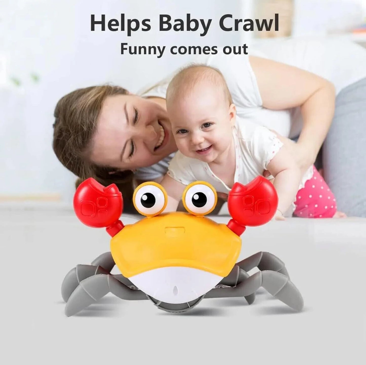 Crazy Crawling Crab Toy for Kids with Music & LED Lights