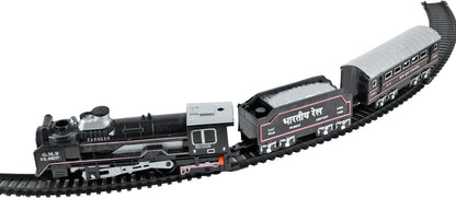Rail Gadi Smoke Train Toy Set with Lights, Sound & Track
