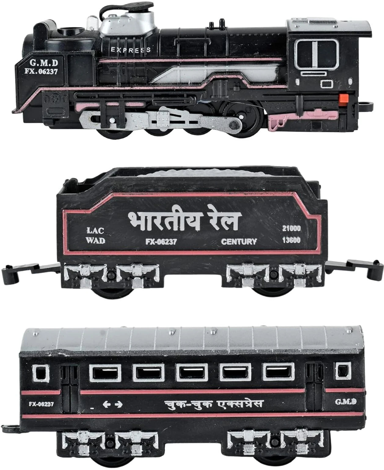 Rail Gadi Smoke Train Toy Set with Lights, Sound & Track