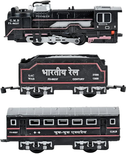 Rail Gadi Smoke Train Toy Set with Lights, Sound & Track